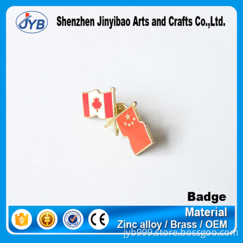 Country flag famous brand logo badge custom pin badge